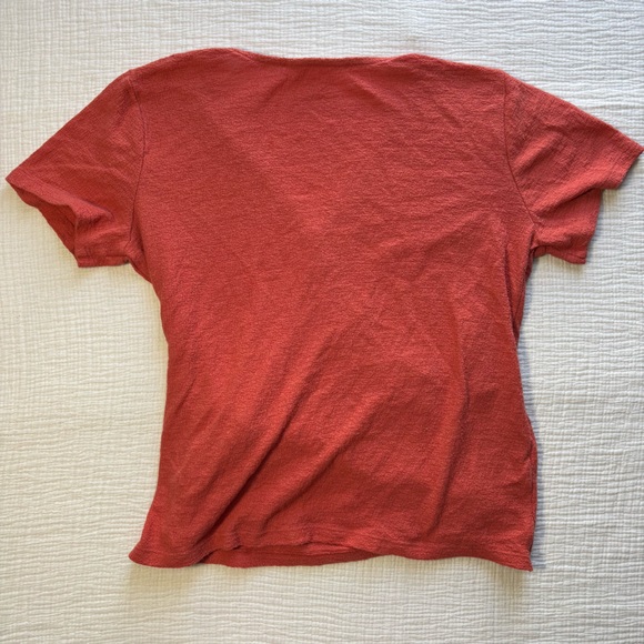 Time and Tru Women's Coral Short Sleeve Top - Picture 2 of 4